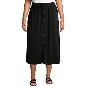 Terra & Sky Button Front Skirt- Size 3X